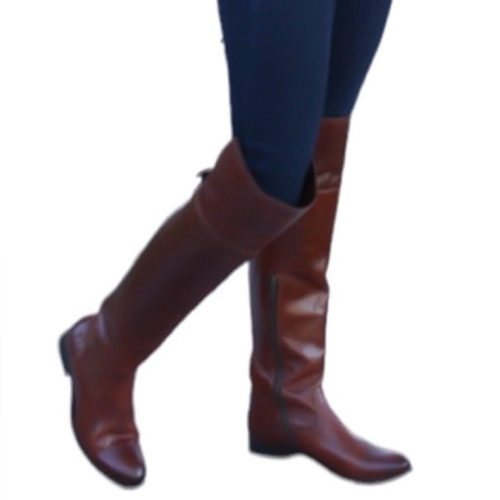 FRYE Melissa Over the Knee Riding Equestrian Boots, Cognac  Sz 8